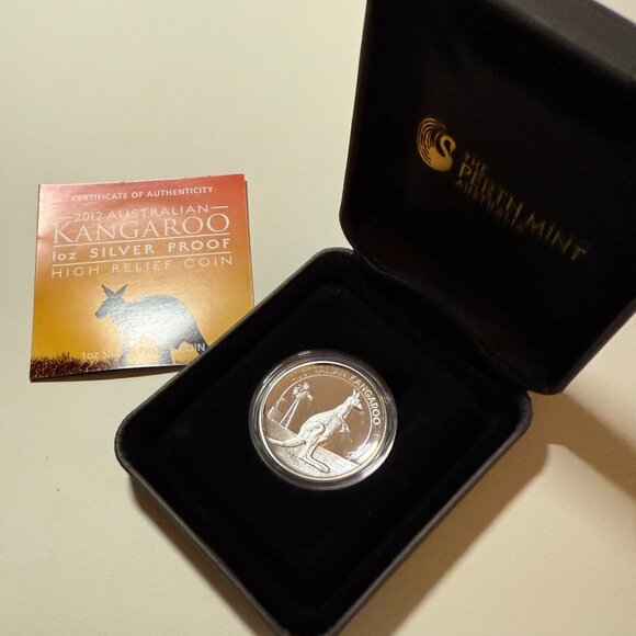 2012-P Australia Silver $1 Kangaroo High Relief NGC PF70 UCam, OGP - Picture 7 of 7